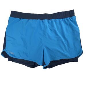 Columbia Montrail Running Shorts Women's Blue Endless Trail Lined Size XXL Hike